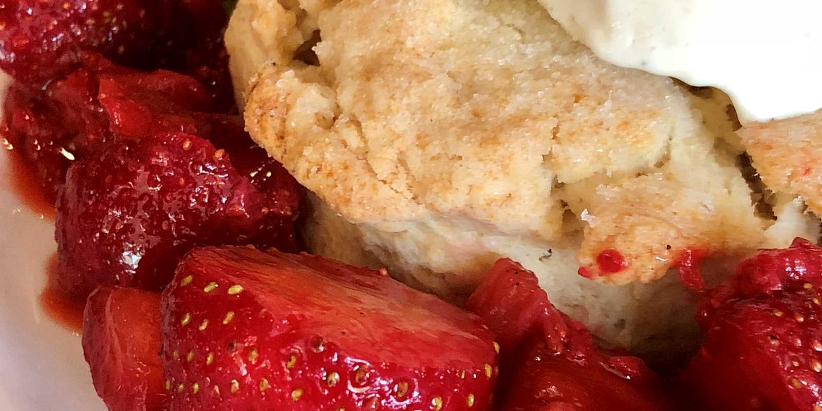 Strawberry shortcake with chantilly cream