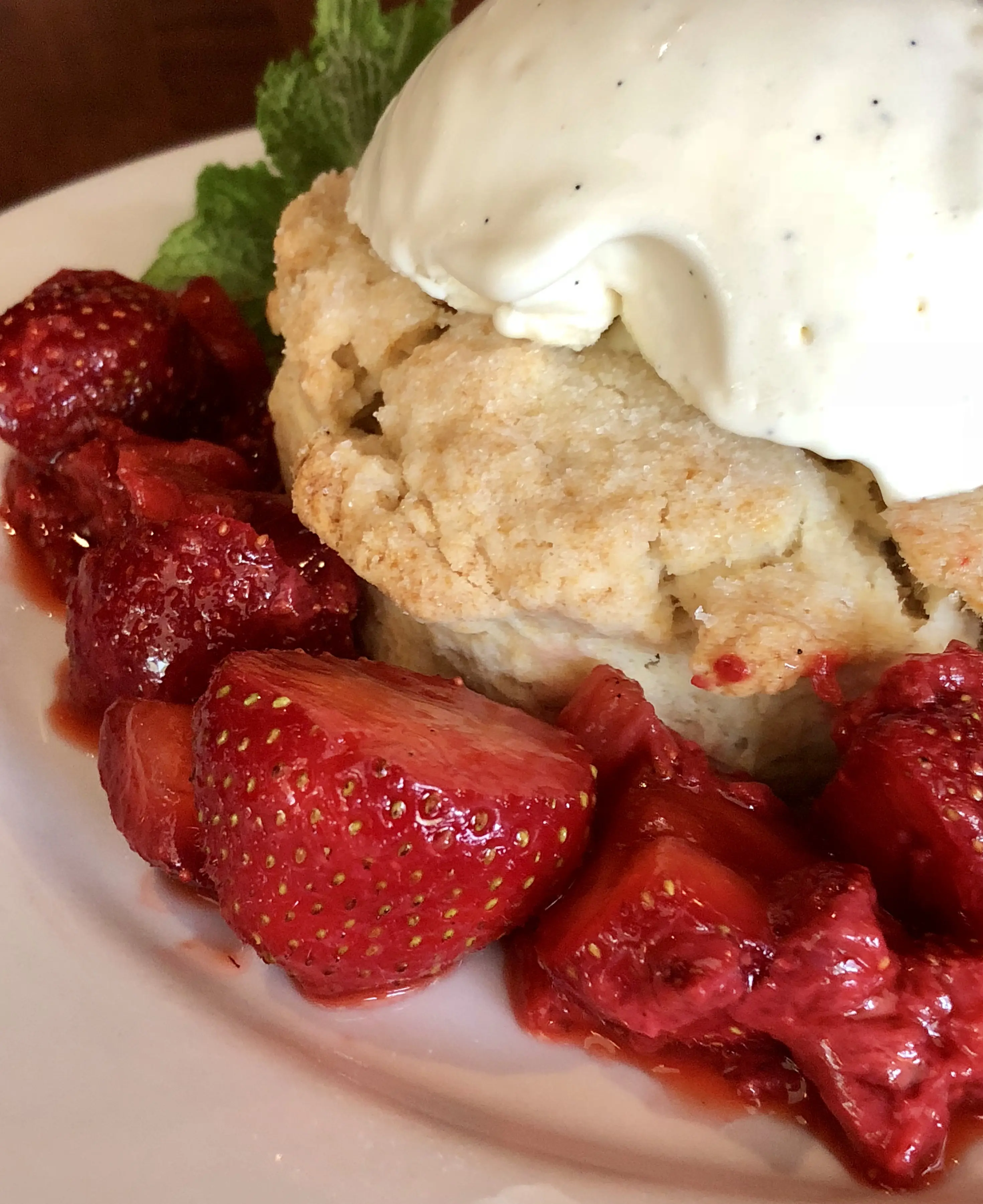 Strawberry shortcake with chantilly cream