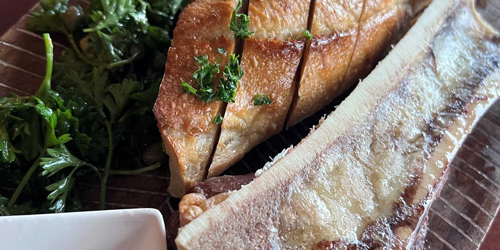 Bone marrow and rustic baguette 