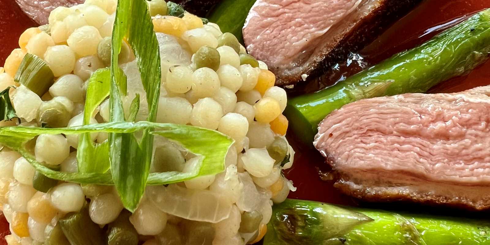 Pan seared duck breast appetizer 