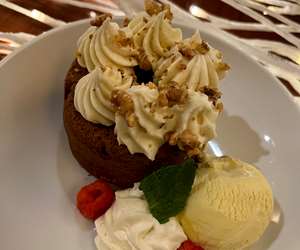 Holiday Bundt cake with eggnog custard