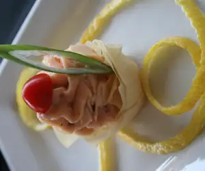 Salmon mousse in a cup