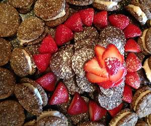 Cream filled molasses cookies